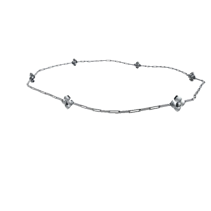 Pearl Flower Waist Chain [Silver]