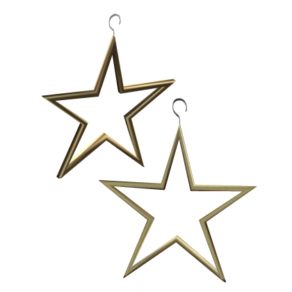 Y2K New Iconic Star Hoops in Gold