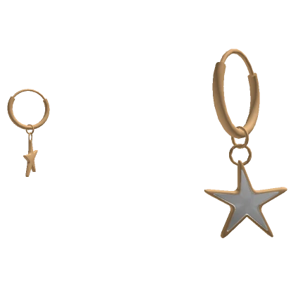 Preppy Summer Starfish Earrings White