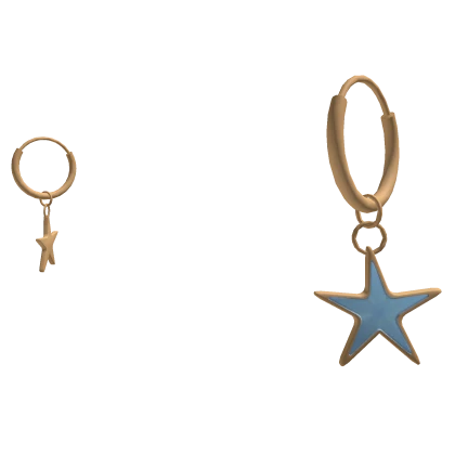 Preppy Summer Starfish Earrings Blue