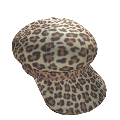 Y2K Leopard Print Summer Beret Cap