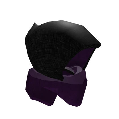 Dark Hood With Purple Scarf