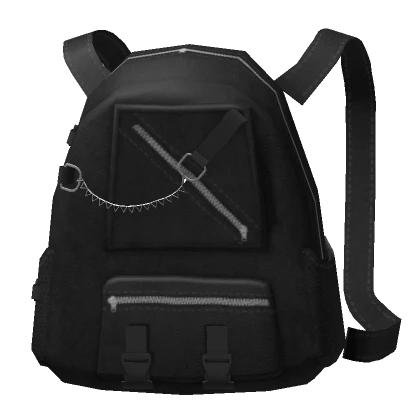 Trendy Gothic Explorer Backpack w Chains