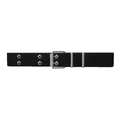 Black Leather Belt Stars Studded Y2K Emo 1.0