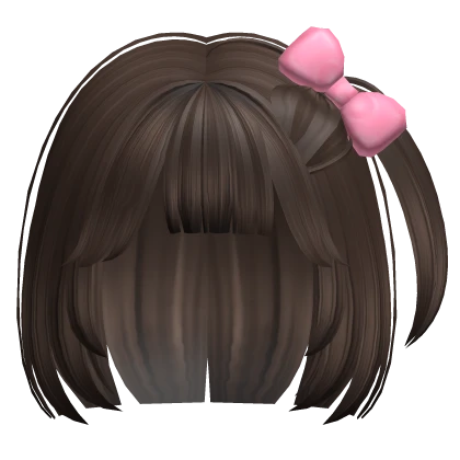 ♡ Kawaii Short Hime with Bow Pigtail (Brown)
