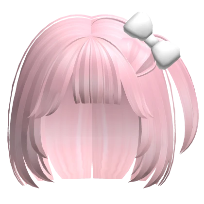 ♡ Kawaii Short Hime with Bow Pigtail (Pink)