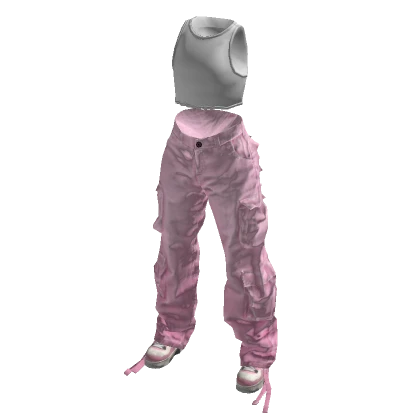 Pink Urban Baggy Cargos Full Outfit