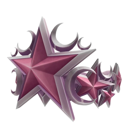 Bubblegum Pink Star Crown