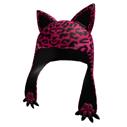 Scene pink cat leopard pattern