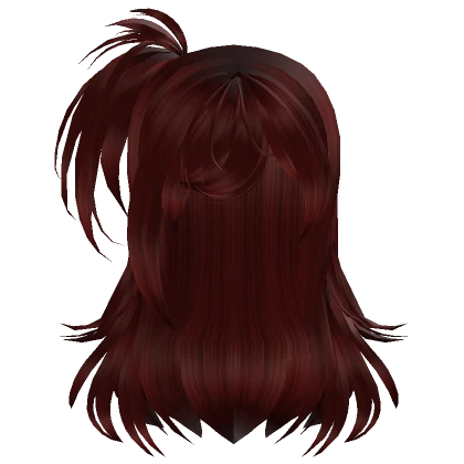 Red Scene Emo Side Ponytail large Hair