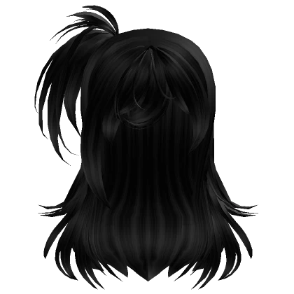 Black Scene Emo Side Ponytail large Hair