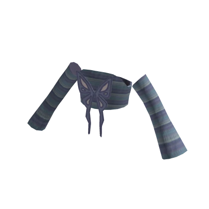 Cute butterfly stripes blue top