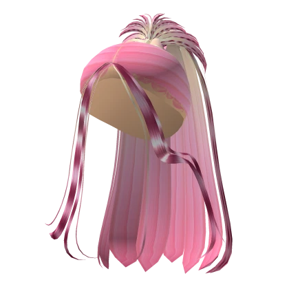 Gyaru Spiky Elegant With Ponytail on (Blonde Pink)