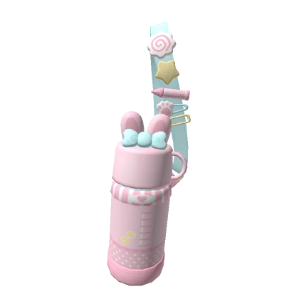  ♡ kawaii pastel pink bunny water bottle cup 3.0