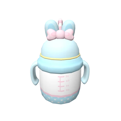  ♡ kawaii pastel blue bunny nursery sippy cup 