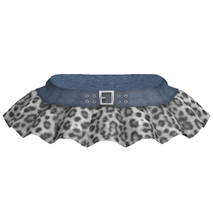 ♡ gyaru grey leopard mini skirt