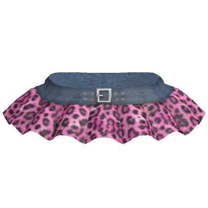 ♡ gyaru pink leopard mini skirt