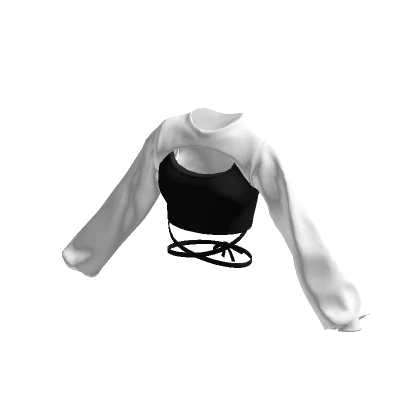 White/Black Bandage Crop Top