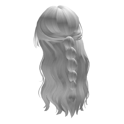 Layered Wavy Braid in White