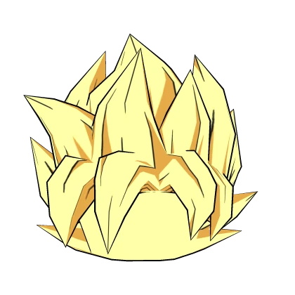 Super Yellow Hair Anime Warrior