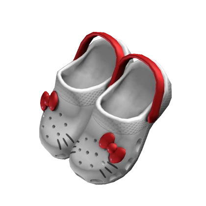 ♡ holdable kitty summer shoes in white/red ♡