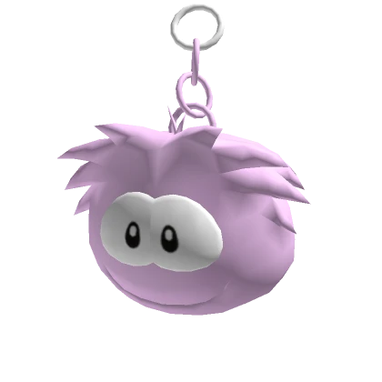 Pink Fuzzy Keychain