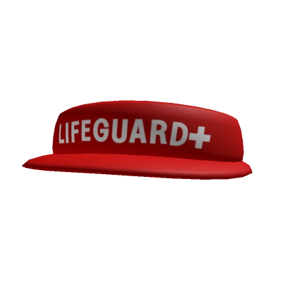 red life guard visor