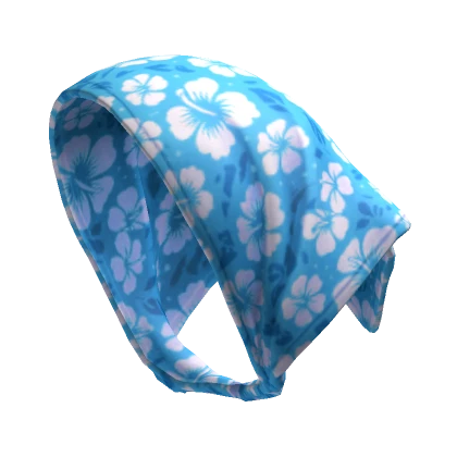 Basic Blue Summer Flower Bandana