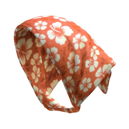 Basic Orange Summer Flower Bandana