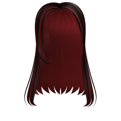 Y2k Dollz Gyaru hair red and black highlights