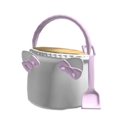 ♡ holdable kitty summer bucket with sand in pink ♡