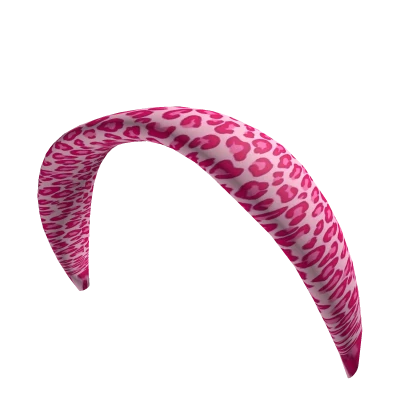 gyaru pink leopard print headband