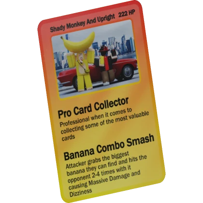 Shady Monkey & Upright's Trading Card 💛 🐵 🏎️