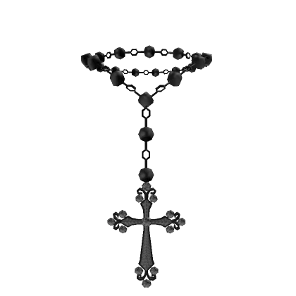 3.0 black beaded rosary