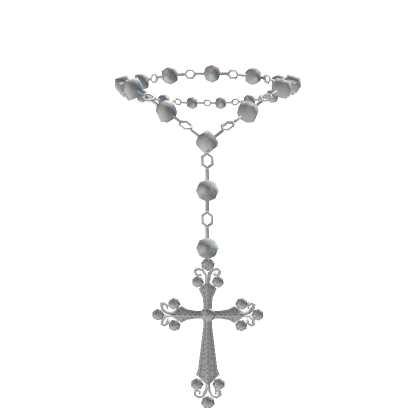 3.0 white beaded rosary