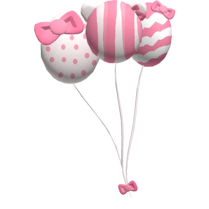 ♡ cute pink kitty birthday balloons ♡