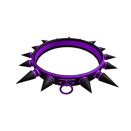 [1.0] Black Purple Spiky Collar