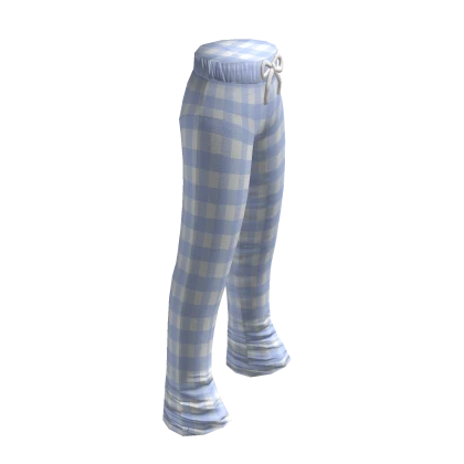 Flannel Check Pajama Pants Blue