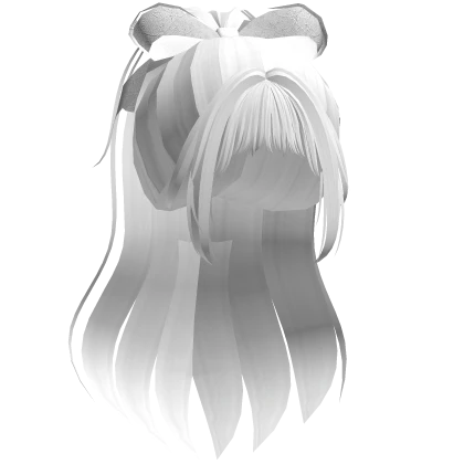 Voluminous Princess High Ponytail (White)