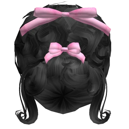 Shelbo's cutie pie poodle updo (black & pink)