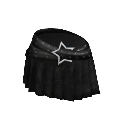 Black Y2k Star Skirt