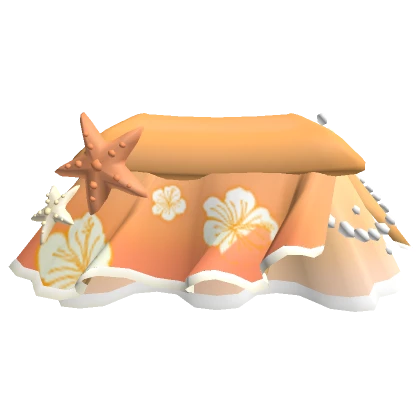 ♡ tropical summer skirt in orange