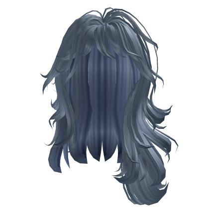  Gyrau Hime ghost blue / purple Wavy wolf cut hair