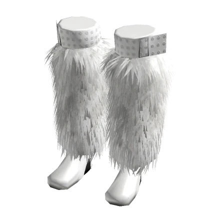 White Belted Fur Boots