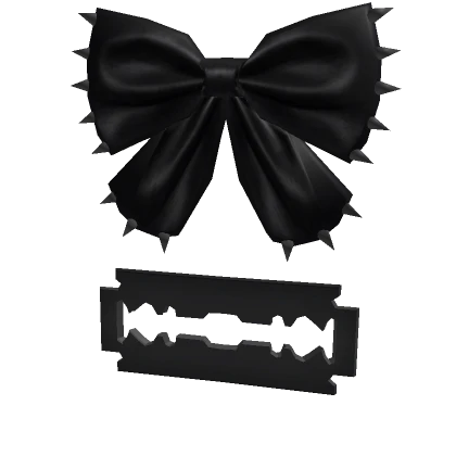 spiked bow and razor hairclip