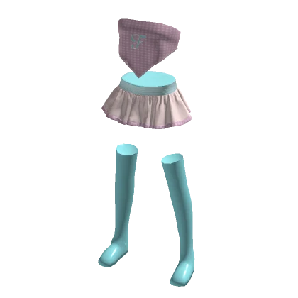 Cute Pastel Pink Top Blue Socks Outfit