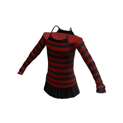 Cozy Y2K Sweater and Skirt Striped