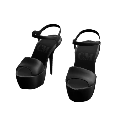 High Platform Heels - Black