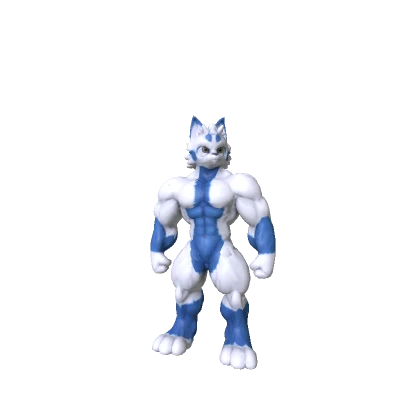 Buff Blue Kitsune