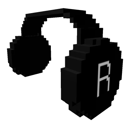 Black Headphones (8-Bit)